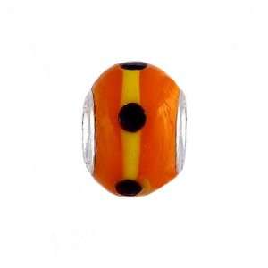 Charm Bead (Z285) Lampwork Style Glass (13mm x 10mm) (fits Troll too 