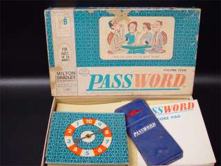 Vintage 1964 Milton Bradley Password Boxed Game #4260  