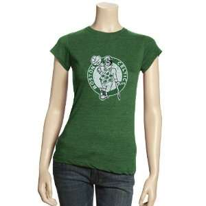 Boston Celtics Ladies Kelly Green Basic Logo Triblend T shirt  