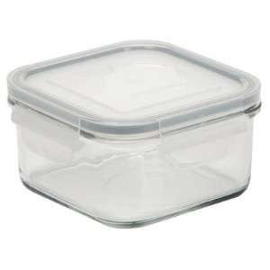  1.8 Cup Glass Lock Square Food Storage Container [Set of 6 