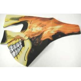    Inferno Skull Neoprene Motorcycle Face Mask Facemask: Automotive