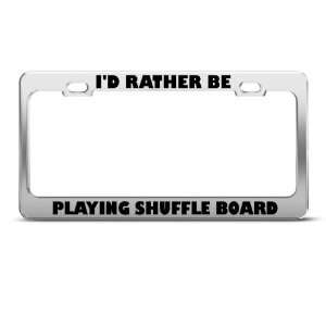  ID Rather Be Playing Shuffle Board Sport license plate 
