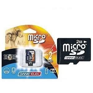  Dane Elec 2GB Micro SD Card With Adapter: Electronics