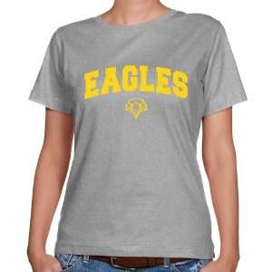   Morehead State Eagles Ladies Ash Logo Arch Classic Fit T shirt Sports