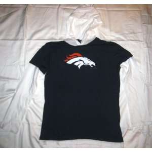  Denver Broncos Hooded Long Sleeve Womens T shirt (Xl 