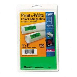   or Write Removable Color Coding Laser Labels AVE05494: Office Products