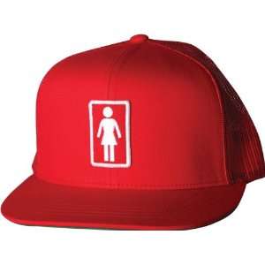  Girl Og Patch Mesh Hat Red Red White Skate Hats: Sports 