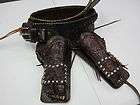  CASSIDY DOUBLE GUN HOLSTER WEATHERED LEATHER COWBOY COLT PEACEMAKER