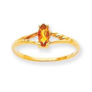  14k Citrine Birthstone Ring   Size 6   JewelryWeb Jewelry
