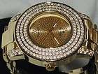   ICED OUT GOLD TONE 50 CENTS TECHNO ICE KING HIP HOP BLING BLING WATCH