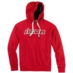   Icon League Mens Hoody Casual Sweatshirt   Red / X Large Automotive