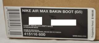   MAX BAKIN BOOT (GS) 415116 600 VARSITY RED CRANBERRY BLACK 7Y (#583