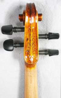   YRS Royal Carve Scroll Strad violin #1201 MOP Inlaid Top Grade  