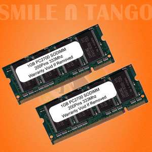 2GB DDR PC2700 SODIMM 2X 1GB 333 200 Pin LAPTOP MEMORY  