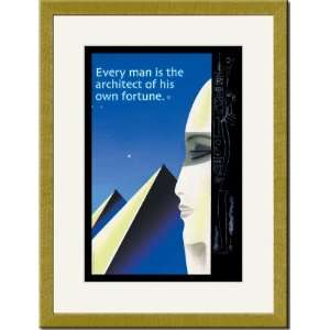   Gold Framed/Matted Print 17x23, Architect of Fortune