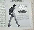 1966 ad Wrangler denim Jeans Blue Bell vintage PRINT AD