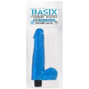  Basix Rubber Works 7.5 Inch Vibrating Dong Blue Health 