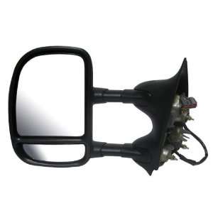 New Drivers Power Side View Telescopic Mirror w/Heat Signal Textured 