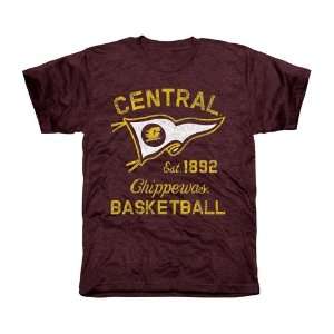  Central Michigan Chippewas Pennant Sport Tri Blend T Shirt 