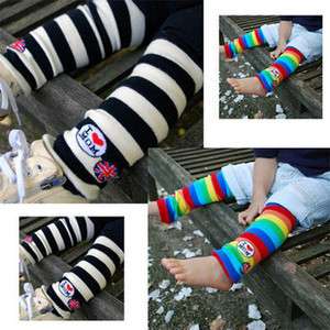 1x Stripe Baby Toddler Arm Leg Warmers Leggings Socks  