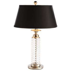 Pack of 2 Dewdrop Strand Table Lamps with Black Hardback 
