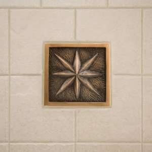   Bronze Wall Tile with Star Design   Burnished Bronze: Home & Kitchen