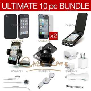   ITEM ACCESSORY BUNDLE PACK KIT CASE CHARGER CABLE FOR APPLE IPHONE 4