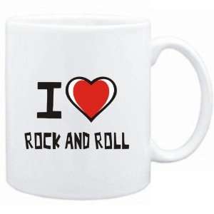  Mug White I love Rock And Roll  Music