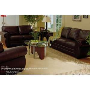   100% Italian Leather Chair Loveseat and Sofa/Couch Set: Home & Kitchen