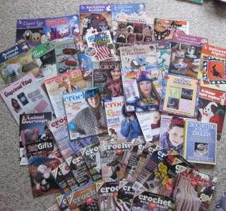Crochet Lot of 49 Books, Magazines, Patterns * Annies Attic & More 