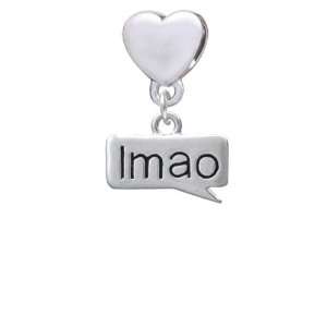 lmao   Laughing My A** Off   Text Chat European Heart Charm Dangle 