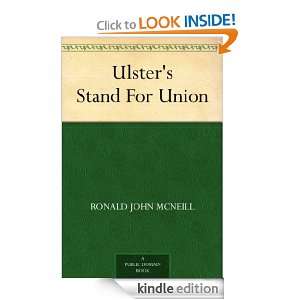  Ulsters Stand For Union eBook Ronald John McNeill Kindle Store