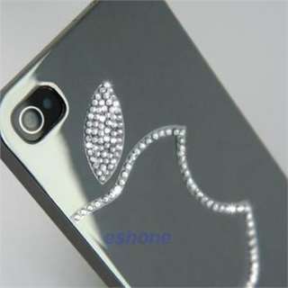 Silver Grey Swarovski Diamond Crystal Hard Case Cover For All iphone 4 