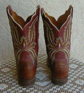 Vintage Leather LUCCHESE 2000 Cowboy Western Boots ~ 8 1/2 B  