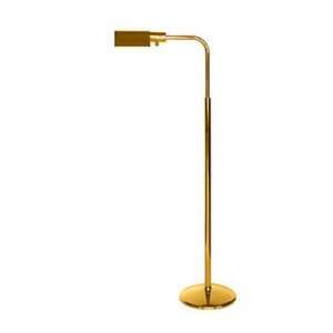    PB Face 1 Light Floor Lamp in Solid Polished Bra: Home Improvement