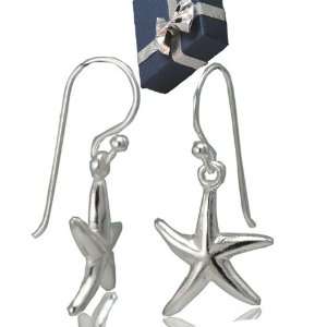   Silver Starfish Drop Dangle Earrings Anti tarnish   1 Drop Jewelry