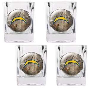  San Diego Chargers NFL Open Field 4pc Square Shot Glass 