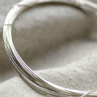 20ft Sterling Silver Wire Plated Brass Finding Round 23ga 0.6mm m10 
