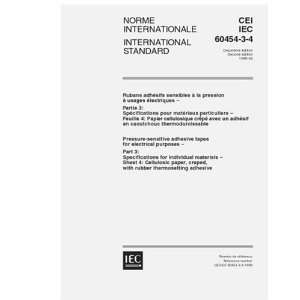  IEC 60454 3 4 Ed. 2.0 b1998, Pressure sensitive adhesive 