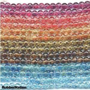   Rainbow Sparkle 8mm Glass Beads WHOLESALE Arts, Crafts & Sewing