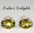 8x6 natural mango mystic topaz sterling earrings expedited shipping 