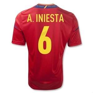  adidas Spain 11/13 A. INIESTA Home Soccer Jersey: Sports 