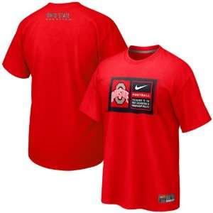  Nike Ohio State Buckeyes 2011 Team Issue T shirt   Scarlet 