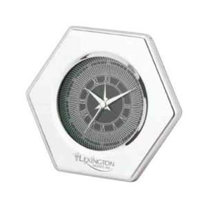    Hexagon alarm clock with elegant black dial and alarm function 