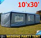   10x30 Blue White Gazebo Wedding Party Tent Canopy With 8 Side Walls