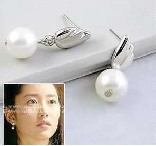 Gk4454 New Fashion Jewelry womens angel wings pearl earring stud 