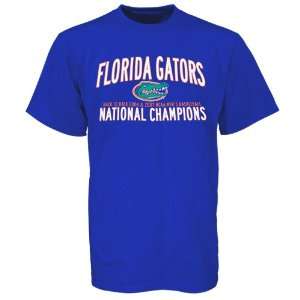  Florida Gators Royal Blue 2007 NCAA National Champions T 