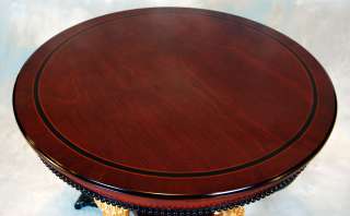 Black on Rosewood 36 Round Accent Table  