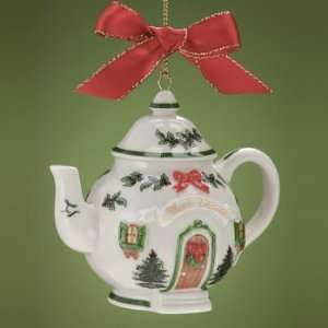 Spode Christmas Tree Signature Ornament 2003 Our New Home, Teapot 