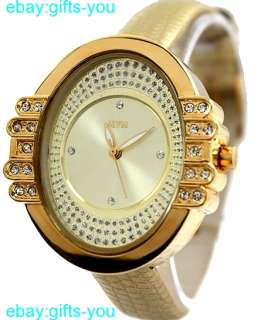 Rose Gold Tone Watchcase Ladies Women Fashion Crystal Case Fashion 
